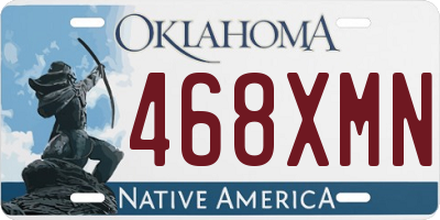 OK license plate 468XMN
