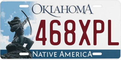OK license plate 468XPL