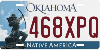 OK license plate 468XPQ