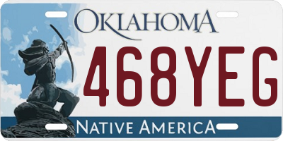 OK license plate 468YEG