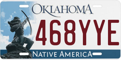 OK license plate 468YYE