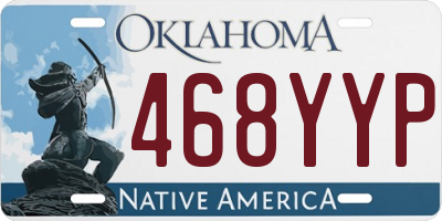 OK license plate 468YYP