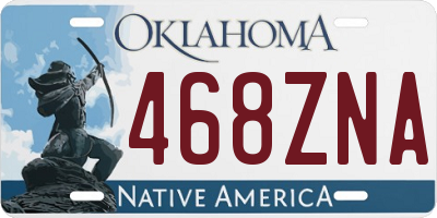 OK license plate 468ZNA