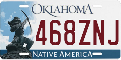 OK license plate 468ZNJ