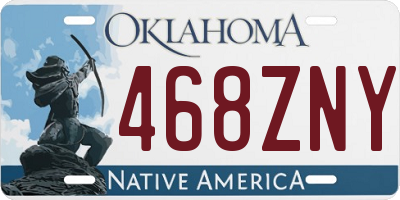 OK license plate 468ZNY