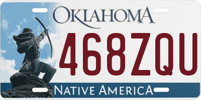 OK license plate 468ZQU