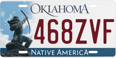 OK license plate 468ZVF