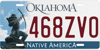 OK license plate 468ZVO