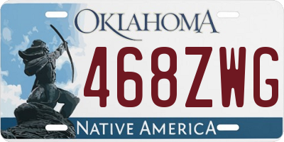 OK license plate 468ZWG