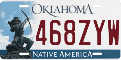 OK license plate 468ZYW