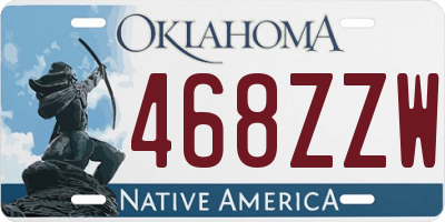 OK license plate 468ZZW