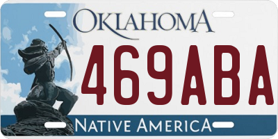 OK license plate 469ABA