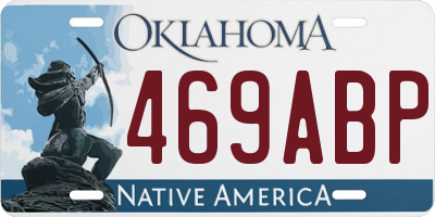 OK license plate 469ABP