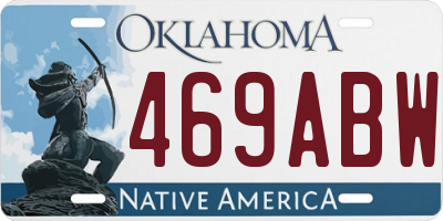 OK license plate 469ABW
