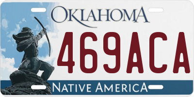 OK license plate 469ACA