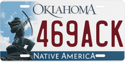 OK license plate 469ACK
