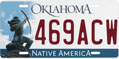 OK license plate 469ACW