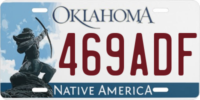 OK license plate 469ADF