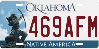 OK license plate 469AFM