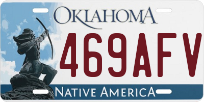 OK license plate 469AFV