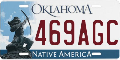 OK license plate 469AGC