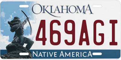 OK license plate 469AGI