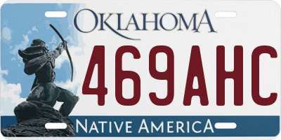 OK license plate 469AHC