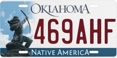 OK license plate 469AHF