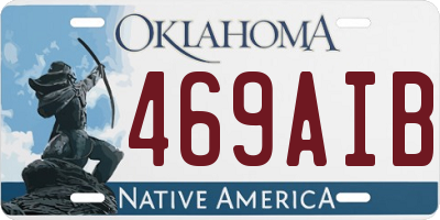 OK license plate 469AIB