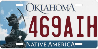 OK license plate 469AIH