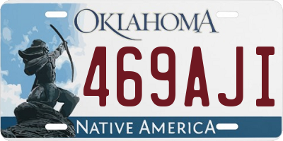 OK license plate 469AJI