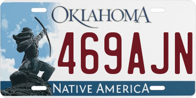 OK license plate 469AJN