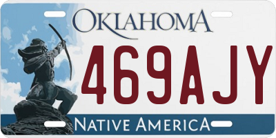 OK license plate 469AJY