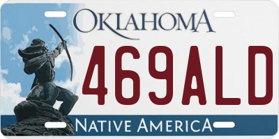 OK license plate 469ALD