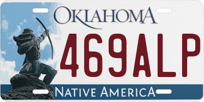 OK license plate 469ALP