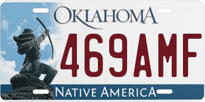 OK license plate 469AMF