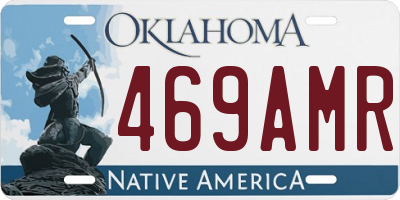 OK license plate 469AMR