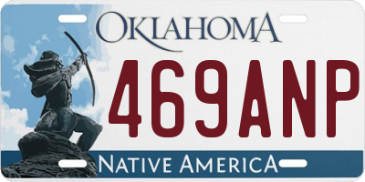 OK license plate 469ANP