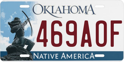 OK license plate 469AOF