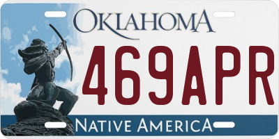 OK license plate 469APR