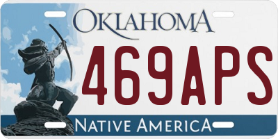 OK license plate 469APS