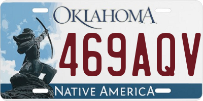 OK license plate 469AQV