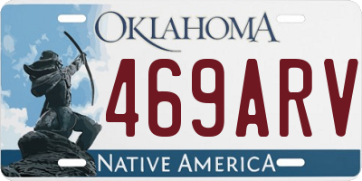 OK license plate 469ARV