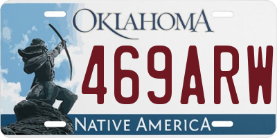 OK license plate 469ARW