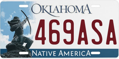 OK license plate 469ASA
