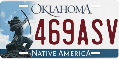 OK license plate 469ASV