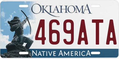 OK license plate 469ATA