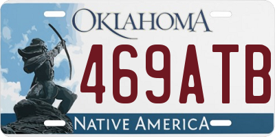 OK license plate 469ATB