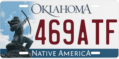 OK license plate 469ATF