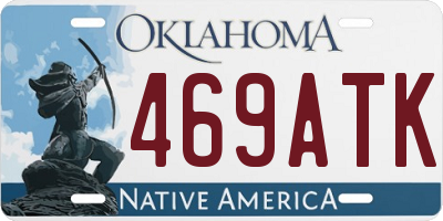 OK license plate 469ATK